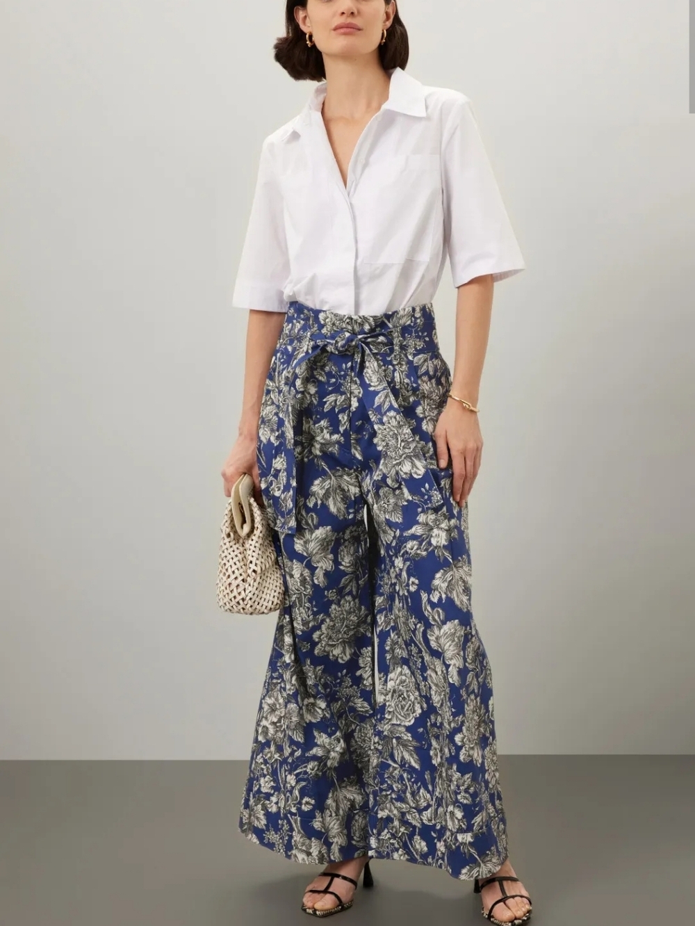 Adam Lippes Floral Cropped Trousers Size 2